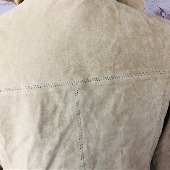 Danier Suede Leather Shearling Jacket Coat M - Picture 6 of 11